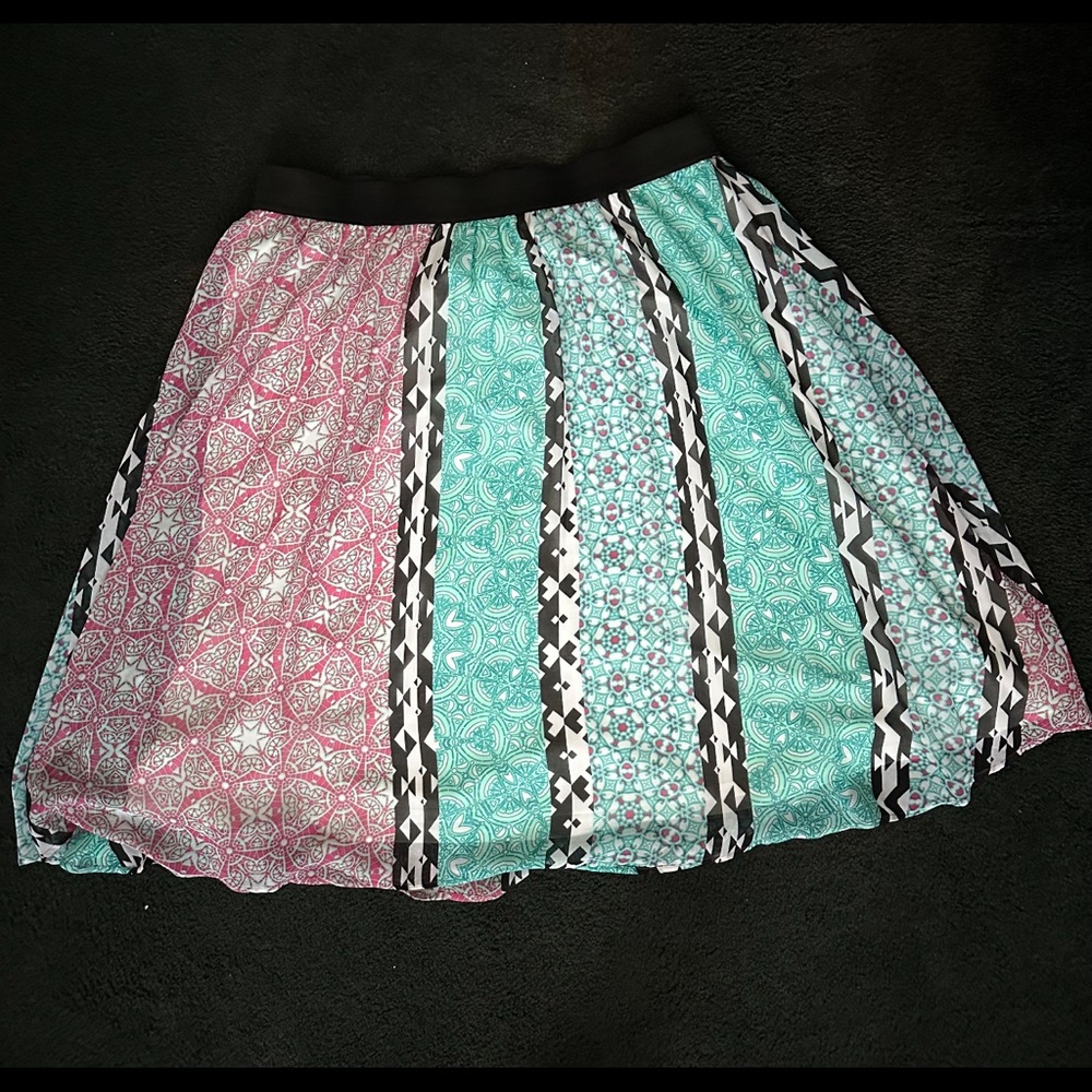 Printed polyester skirt